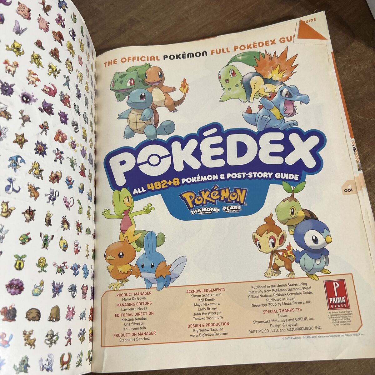 Pokemon Diamond & Pokemon Pearl Pokedex: Prima Official Game Guide