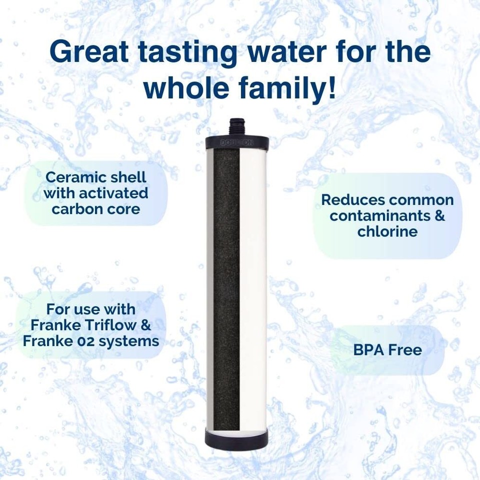 Doulton W9223021 UltraCarb Ceramic Water Filter Candle, White, Pack of