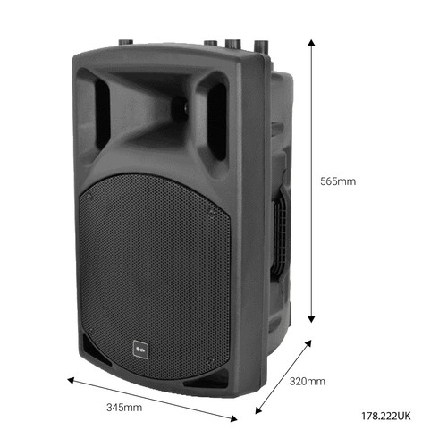 E-Lektron Quad Q30 2800W PA Sound System 2X12" Powered 2X15" Subwoofer w Poles - Picture 4 of 13