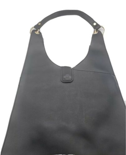 New Faux Leather Hobo Bag - Black*