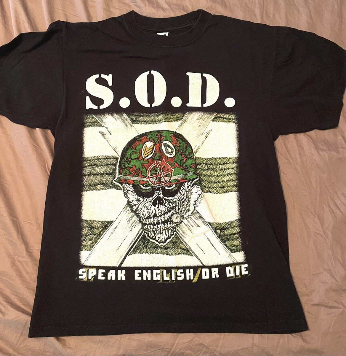 s.o.d. Storm Troopers Of Death Speak English Or Die Shirt Vintage 