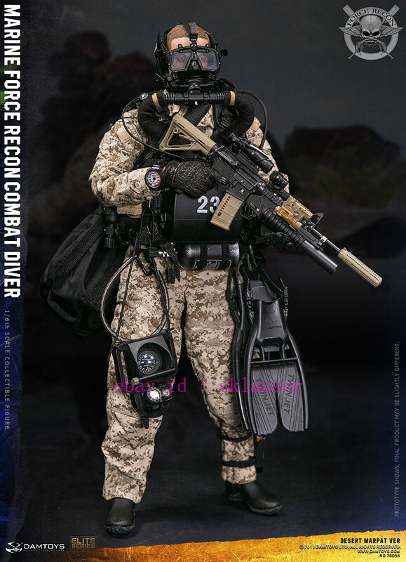 Damtoys 1/6 Dam78056 Us Marine Force Recon Combat Diver Desert