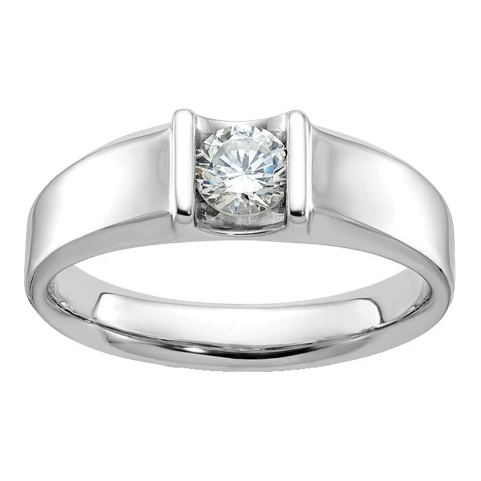 Anillos de banda Diamante Oro Blanco 14k para Hombre