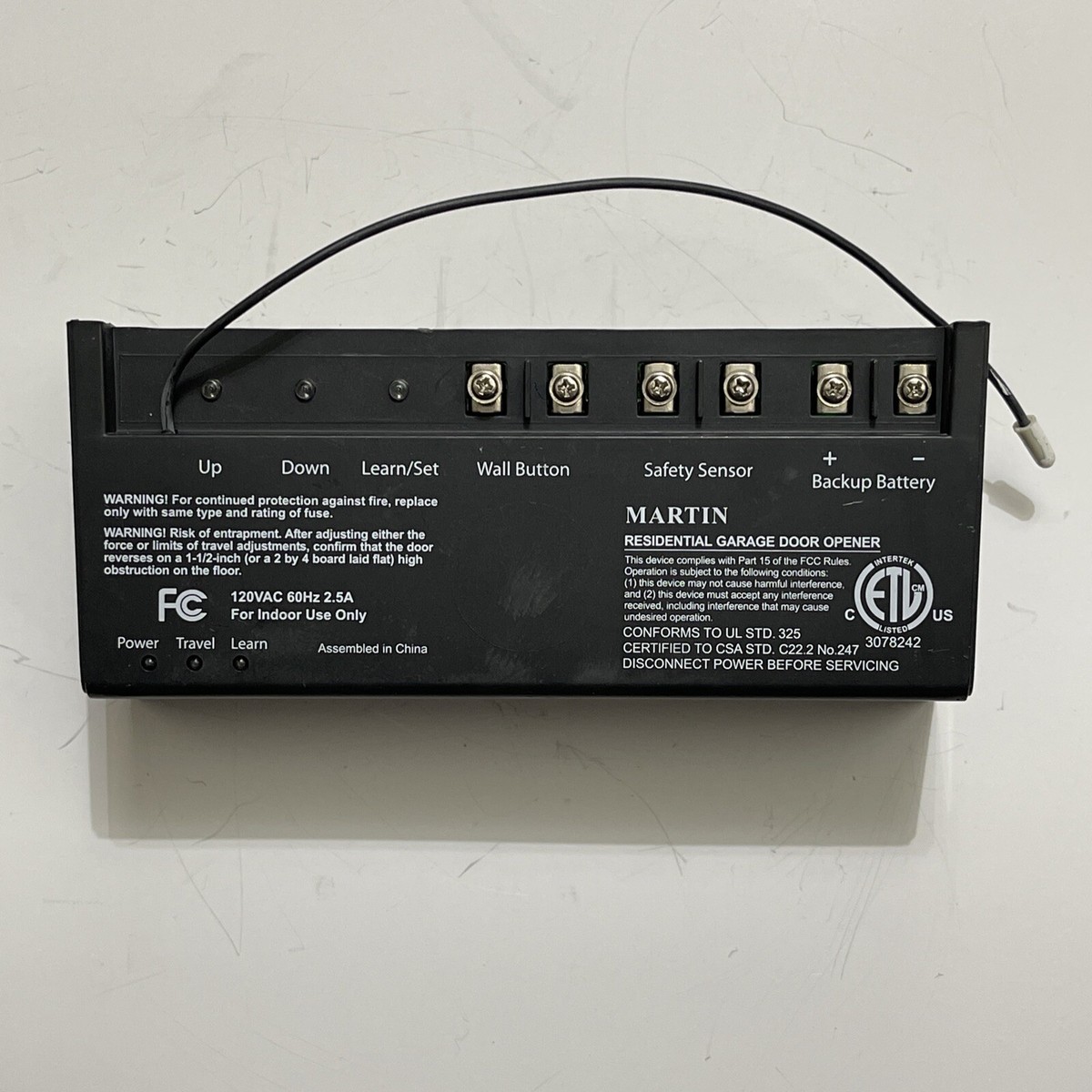 Martin Residential Garage Door Opener Circuit Logic Control Mother
