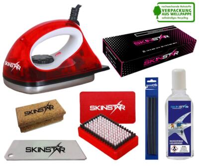 SKINSTAR Skiwax Set Skiwachs Starter Set mit Belagsausbesserung 7- teilig