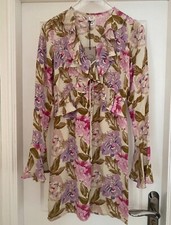 River island Floral Frill Swing Mini summer dress size 8