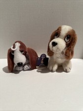 VINTAGE 1980 HUSH 6 3 PUPPIES PLUSH HOUND PUPPY DOG STUFFED ANIMALs