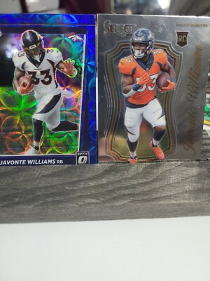 Javonte Williams- Optic Blue Scope Prizm & Select Ceritfied Rookies Pair