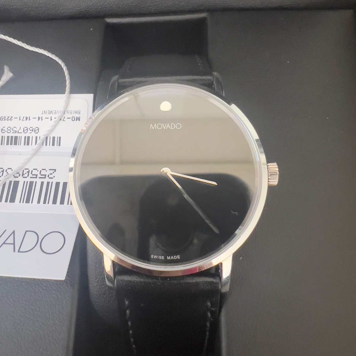 Movado Modern 47 40mm Watch Black/Silver 71.1.14.1471 | eBay