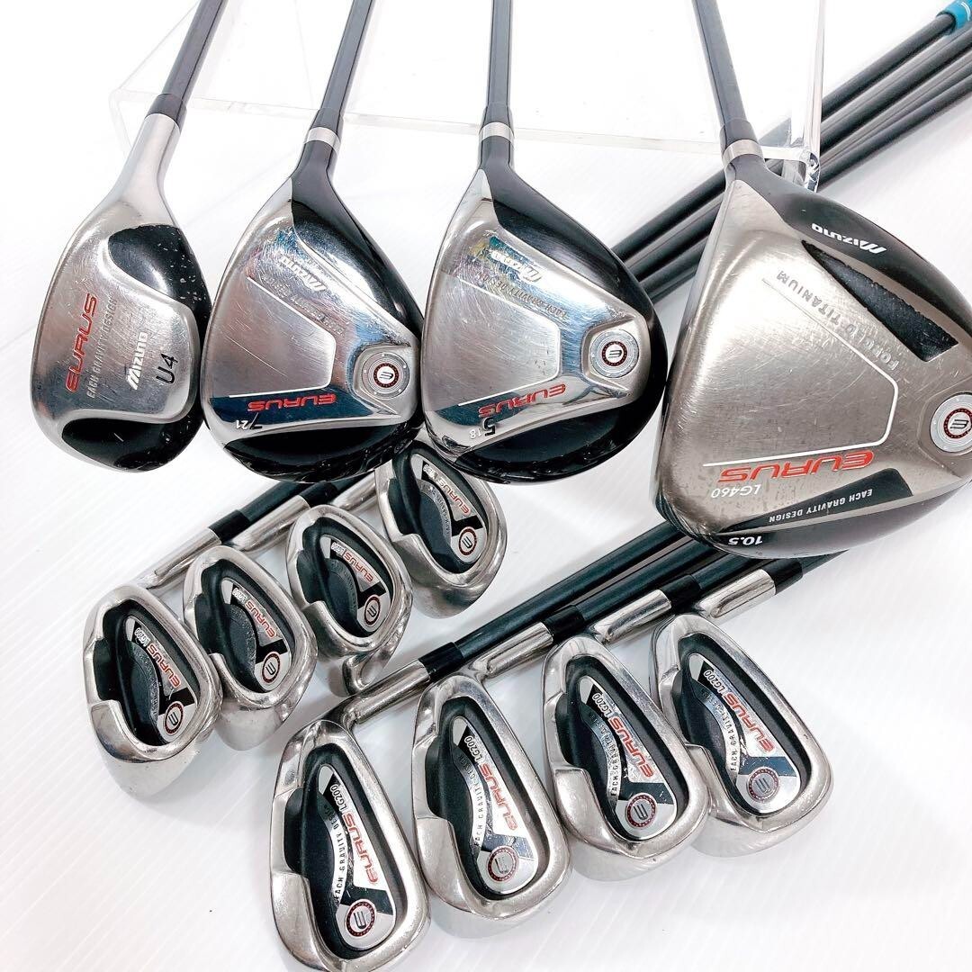 Set of 7 x Mizuno Eurus LG200 Irons 5-SW Stiff Steel Shafts Mizuno Grips Set of 7 x Mizuno Eurus LG200 Irons 5-SW Stiff Steel Shafts Mizuno Grips
