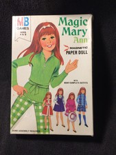 Magic Mary Lou Milton Bradley Games 1972 Magnetic Paper Doll Craft for ...