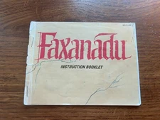 Faxanadu Nintendo NES Instruction Manual Only
