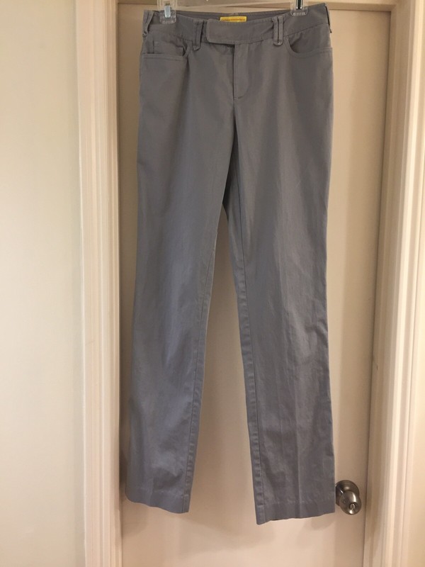 Catherine Malandrino Gray Cotton Blend Stretch Straight Leg Pants Size 4 EUC