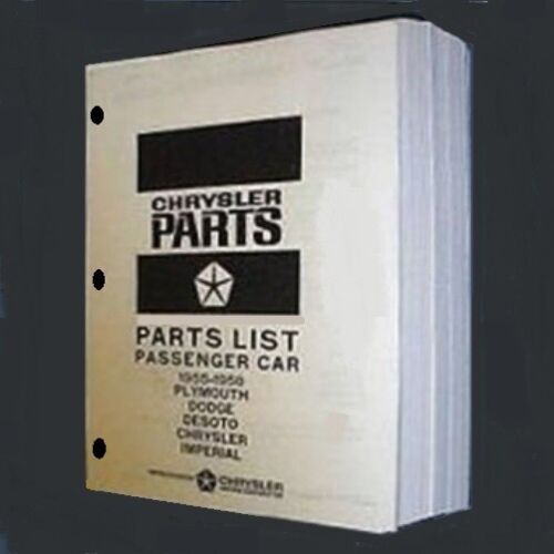 Manual de piezas MoPar de fábrica para 1955-58 Plymouth - Dodge - DeSoto - Chrys - Imper - Imagen 1 de 2