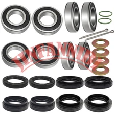 Front & Rear Wheel Bearing Seals Kit For Yamaha Rhino 450 660 700 YXR 2005-2013