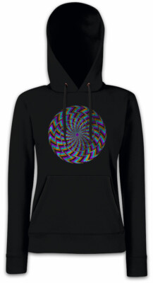 HYPNO SPIRAL II Damen Hoodie Sweatshirt Labyrinth Mystic Hypnotic Circle
