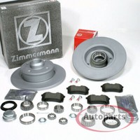 Zimmermann Bremsen Ø 226 Mm + BeläGe +Radlager Hinten FüR VW Golf III Passat 35I