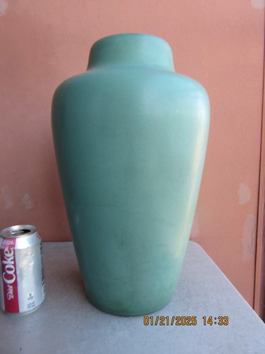MINT Huge Weller Matte Grren 16" Vase