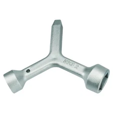 MKF2 Meter Curb Box Key - Fits Standard & Large Pentagon Bolts Heavy-Duty Sil...