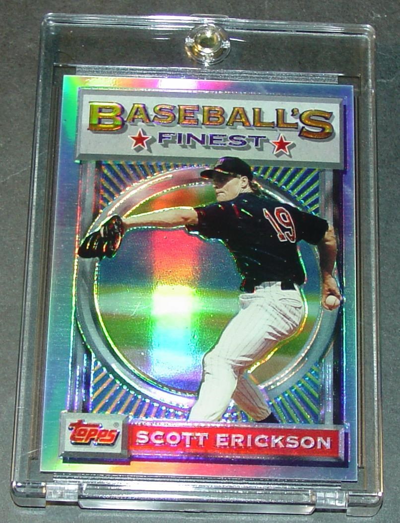 1993 SCOTT ERICKSON TOPPS FINEST REFRACTOR #142 TWINS  241 MADE