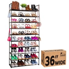 Shoe Rack - 10 Tier Metal Shoe Rack for Front Door Entrance, Sturdy Tall Shoe...