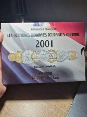 #163 ~ Coffret Dernières  Monnaies Courantes Françaises BU 2001 - Photo 1/4