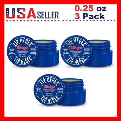 Blistex Medex Lip Balm Jar x [3 Pack] x [0.25 oz] Rich Thick Lip Moisturizer
