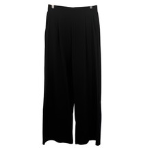 Halara Black Wide Leg Pleated High Waisted Pants Womens Size M Business Office