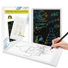 Best Educational Gift   Kids Tracing Light Pad with Bonus LCD Doodle Board for