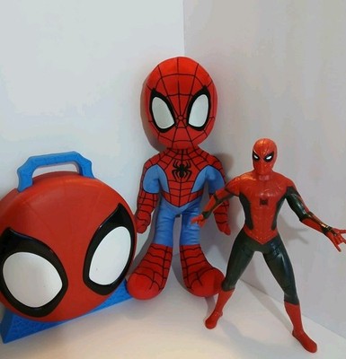 SPIDERMAN TOYS 3PC Lot*  Spidey Action Launch Case - 13'' Action Figure -18''PLUSH
