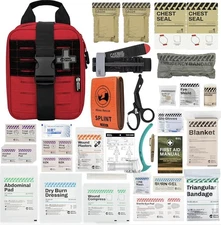 RHINO RESCUE IFAK Trauma Kit with C-A-T Tourniquet Tactical First Aid Kit Molle