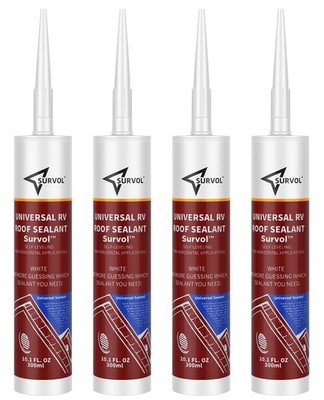 Survol RV Roof Sealant Self-Leveling 4-Pack White 
