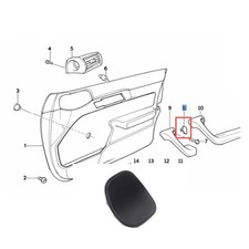 Ersatz T�rgriff Blende Abdeckkappe 51411903734 f�r BMW E32 f�r E34 E36 Z3