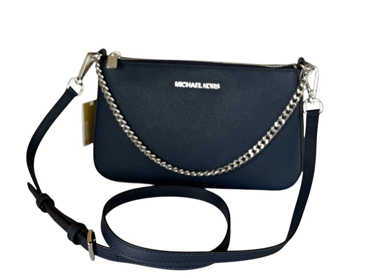 MK ショルダーバッグ MICHAEL KORS JET SET ITEM CHAIN CROSSBODY BAG GRAPHIC LOGO MK