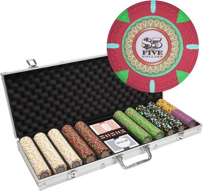 Deluxe 14gm The Mint 500 Chip Clay Poker Set w/Aluminum Case & Accessories!