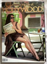 A DAY IN THE LIFE OF HOLLYWOOD 1992 Hardcover BOOK w/DJ Movies Sunset Strip VTG