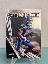2019 Panini Phoenix DK Metcalf Catching Fire #3 Seattle Seahawks