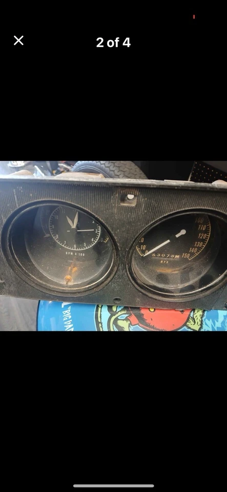 Dodge Charger Coronet Rallye RT GTX 1968-1970 TIC-TOK TABLERO CLÚSTER OPCIÓN DE TACÓMETRO Foto 2 de 4