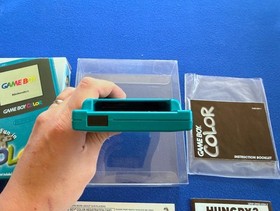 Nintendo Gameboy Color TEAL Complete CIB Handheld Console Nr-MINT  + PROTECTOR