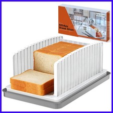 New Upgrade Bread Slicer for Homemade Bread, Bread Slicing Guide Adjustable W...