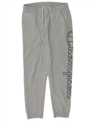 Champion Mens Graphic Tracksuit Trousers Joggers Small  Grey Flecked BI05