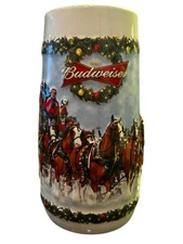 2009 BUDWEISER Holiday Beer Stein CS699 Anheuser Busch Clydesdale