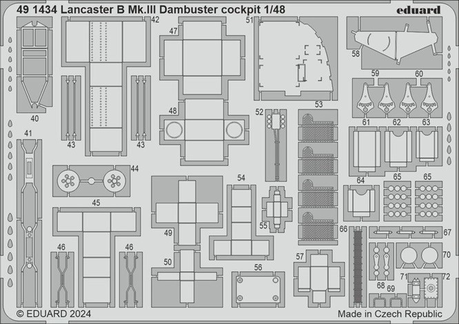 Eduard Accessories 491434 - 1:48 Lancaster B Mk.III Dambuster Cockpit HKM - New