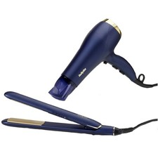 BaByliss Midnight Luxe Hair Dryer 2300W & Titanium Straighteners Ceramic Set