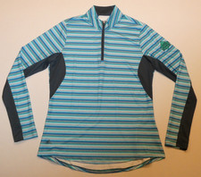 adidas women's multi-colored print stretch 1/4-zip long-sleeved golf shirt Sz M