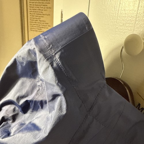 Patagonia H2NO Raincoat Women’s Size M Zip Hooded Blue Waterproof Maui Jim - Picture 4 of 13