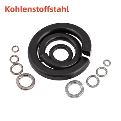 Federringe Stahl verzinkt/vernickelt/schwarzes Oxid Form B Federscheiben DIN 127