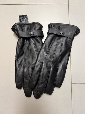 Barbour Black Leather Gloves Men s Size Small
