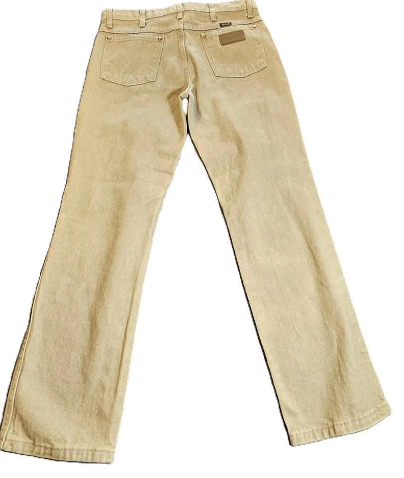 Pantalones de mezclilla Wrangler corte vaquero recto bronceado para hombre talla 32/30, rodeo, rancho, equitación, granja, caballo Foto 2 de 4