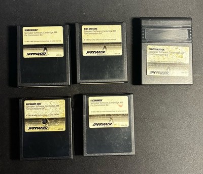 Commodore 64 Spinnaker Educational Software Bundle (5 Cartridges)